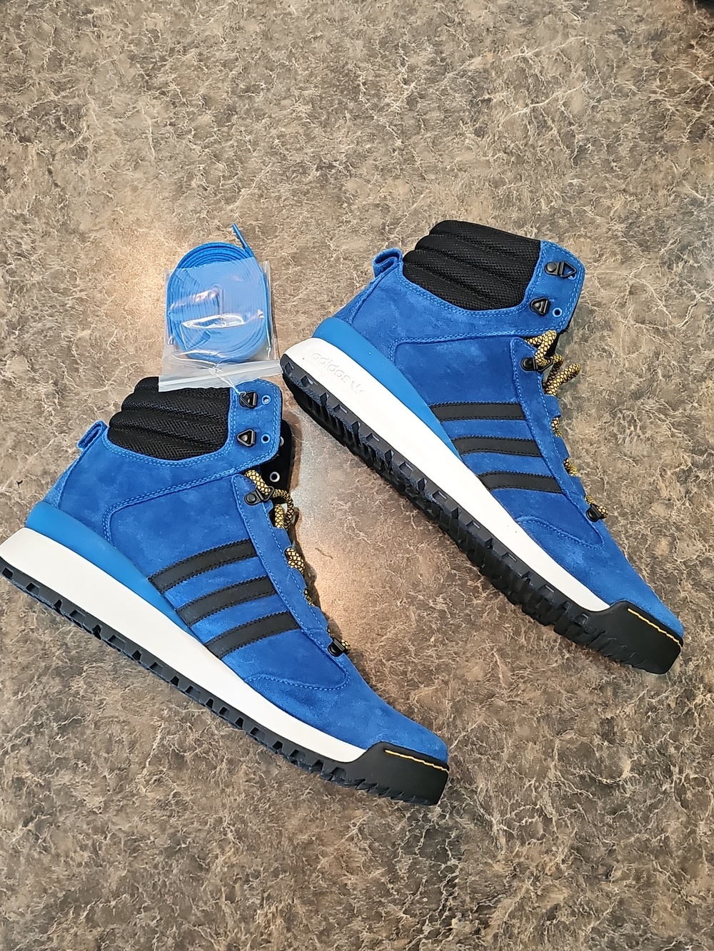 adidas Originals Fourteener Blue Suede Mens Sneaker Hiking Boots G50575 Sz 12.5 - Picture 9 of 12